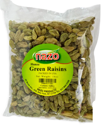nazo Hunza Green Raisins 14 OZ